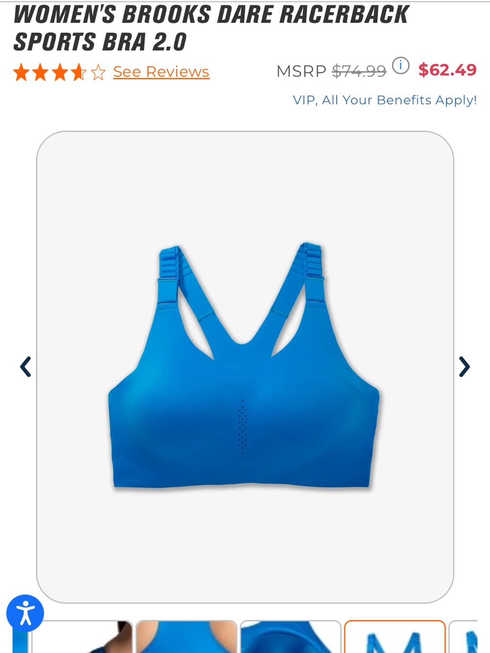 Brooks Dare Raceback run bra 2.0 NWT